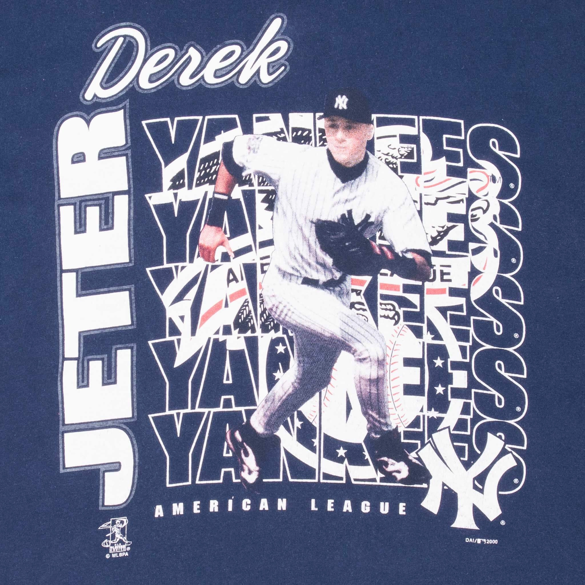 VINTAGE MLB NEW YORK YANKEES DEREK JETER 2000 TEE SHIRT XL