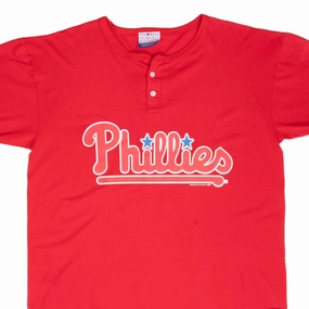 VINTAGE MLB PHILADELPHIA PHILLIES 1993 HENLEY TEE SHIRT XL