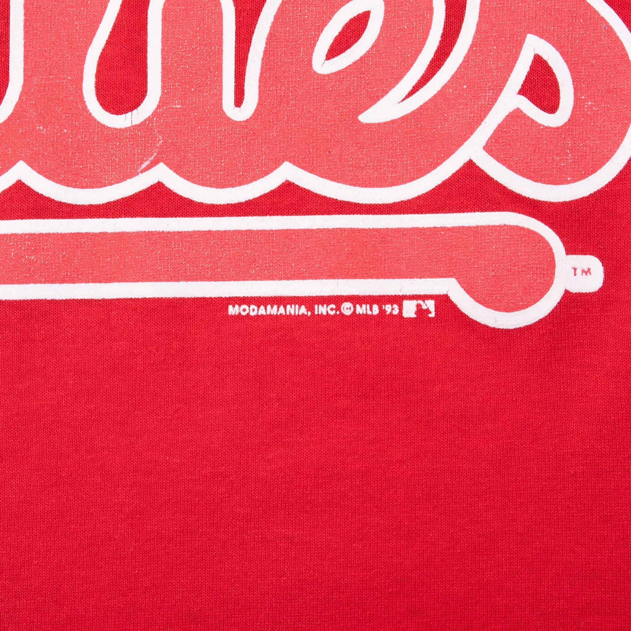 VINTAGE MLB PHILADELPHIA PHILLIES 1993 HENLEY TEE SHIRT XL
