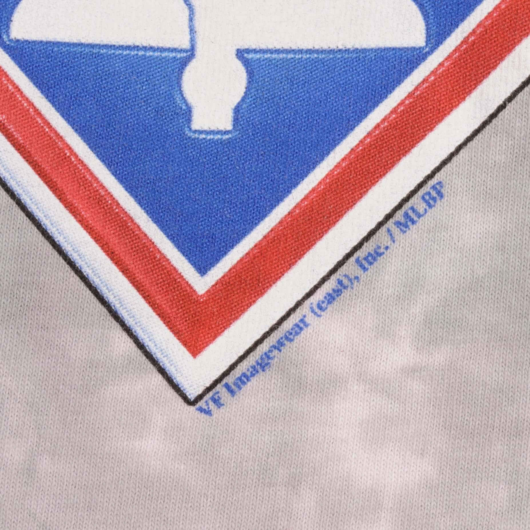 VINTAGE MLB PHILADELPHIA PHILLIES LIQUID BLUE TEE SHIRT 1990S MEDIUM MADE IN USA