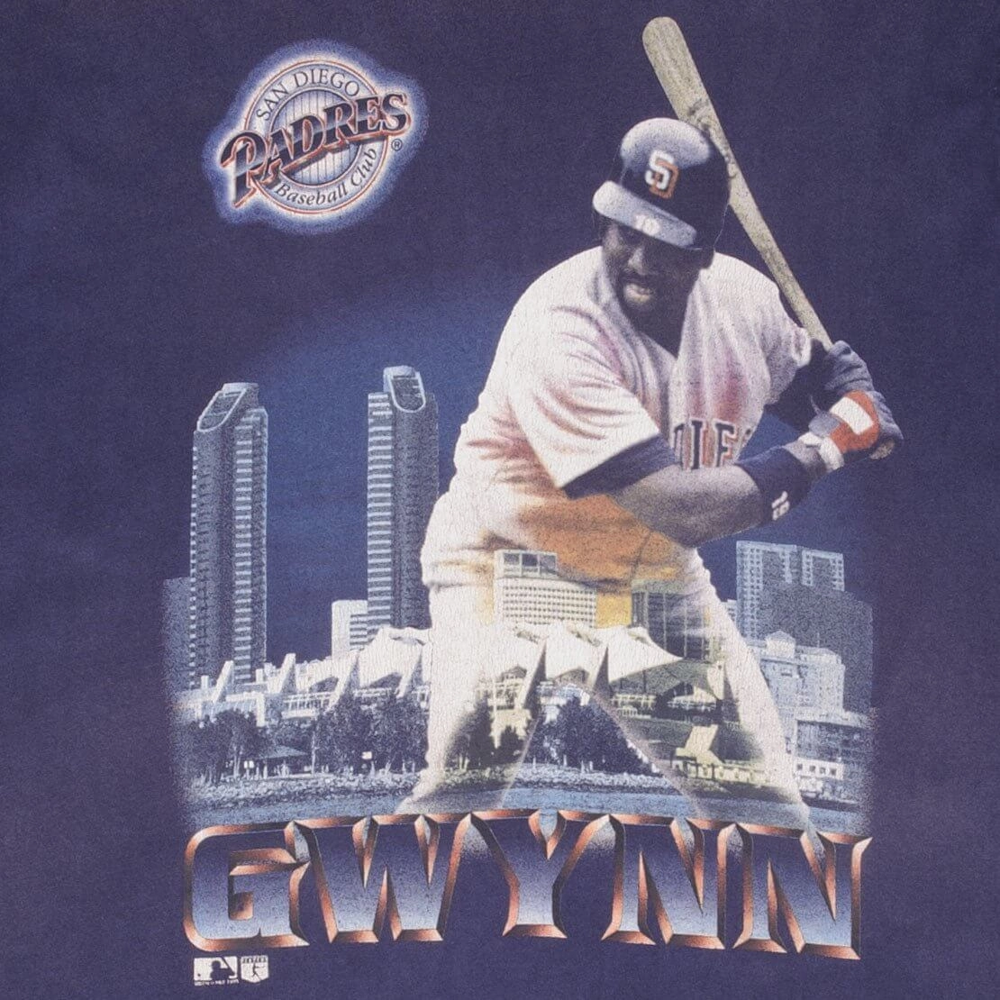 VINTAGE MLB SAN DIEGO PADRES TONY GWYNN 1995 TEE SHIRT SIZE XL MADE IN USA