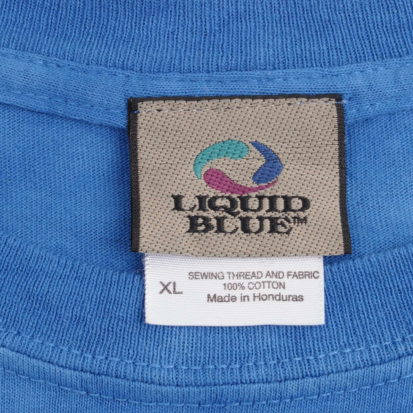 VINTAGE MLB TIE DYE CHICAGO CUBS LIQUID BLUE TEE SHIRT SIZE XL