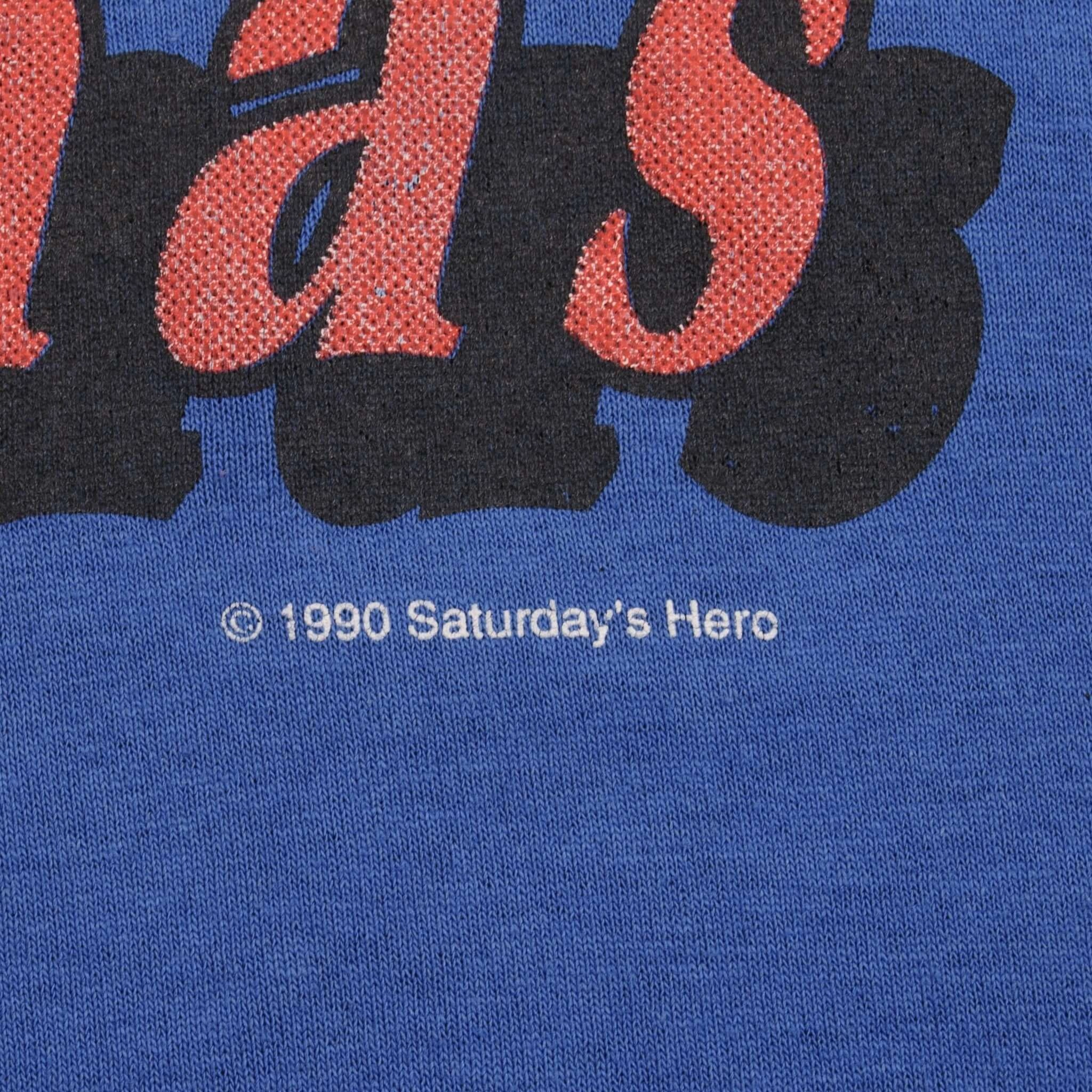 VINTAGE NBA DETROIT PISTONS ISIAH THOMAS 1990 TEE SHIRT SIZE LARGE MADE IN USA