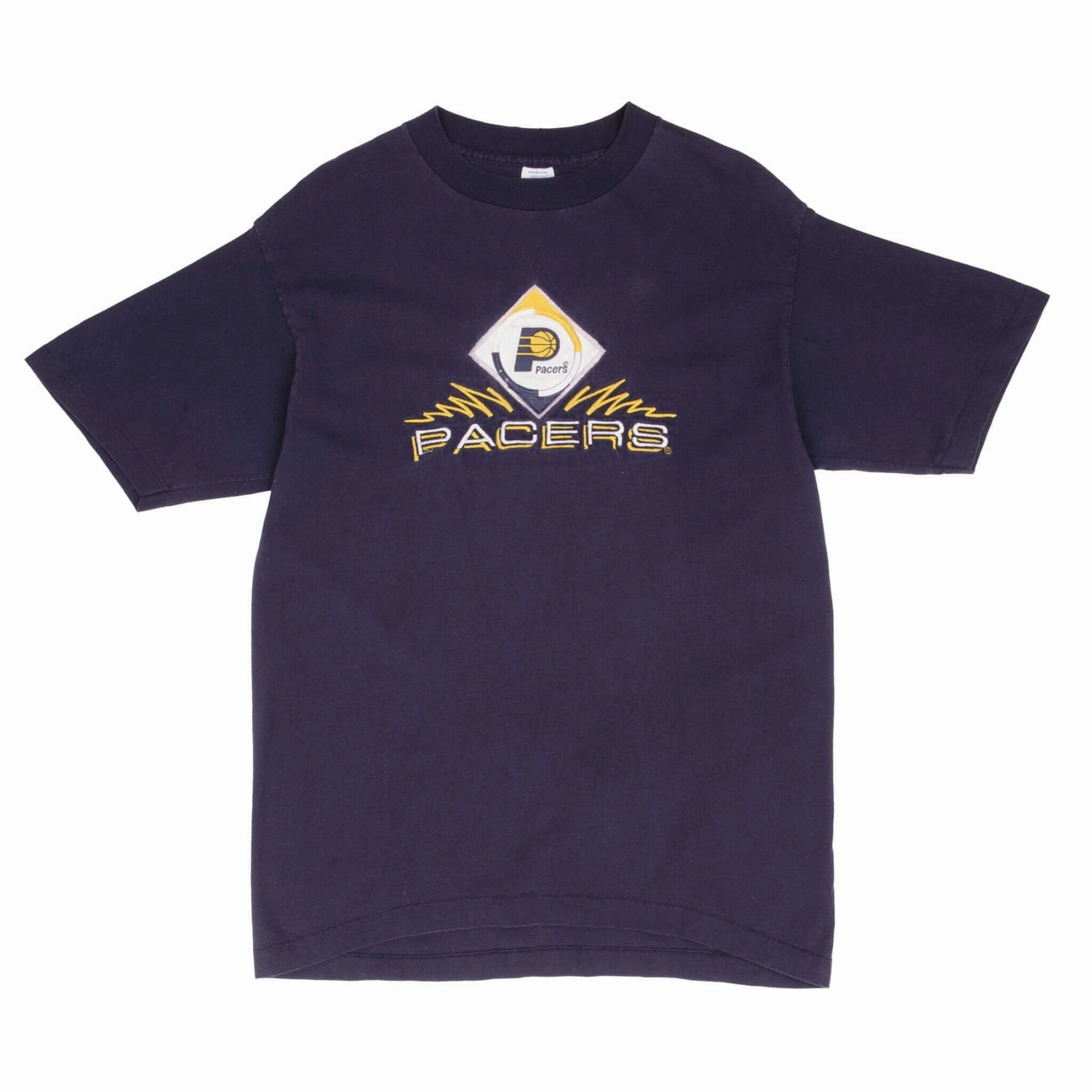 VINTAGE NBA INDIANA PACERS EMBROIDERED TEE SHIRT 1990S SIZE LARGE MADE IN USA