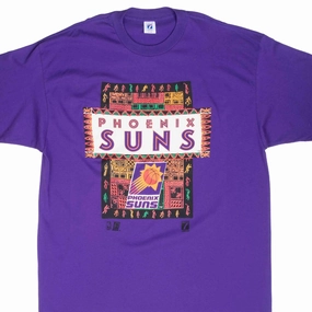 VINTAGE NBA PHOENIX SUNS 1990S PURPLE TEE SHIRT 2XL MADE IN USA