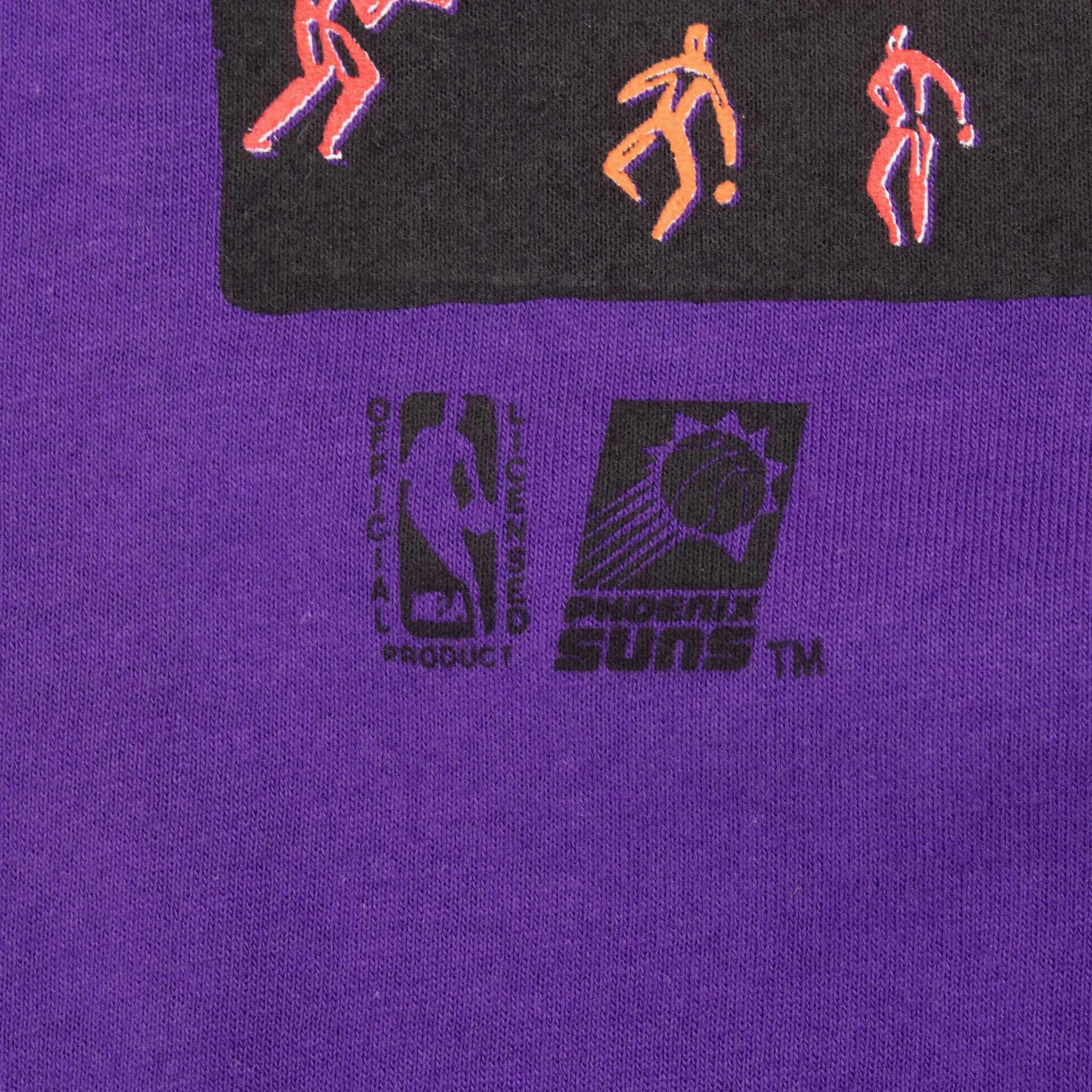 VINTAGE NBA PHOENIX SUNS 1990S PURPLE TEE SHIRT 2XL MADE IN USA