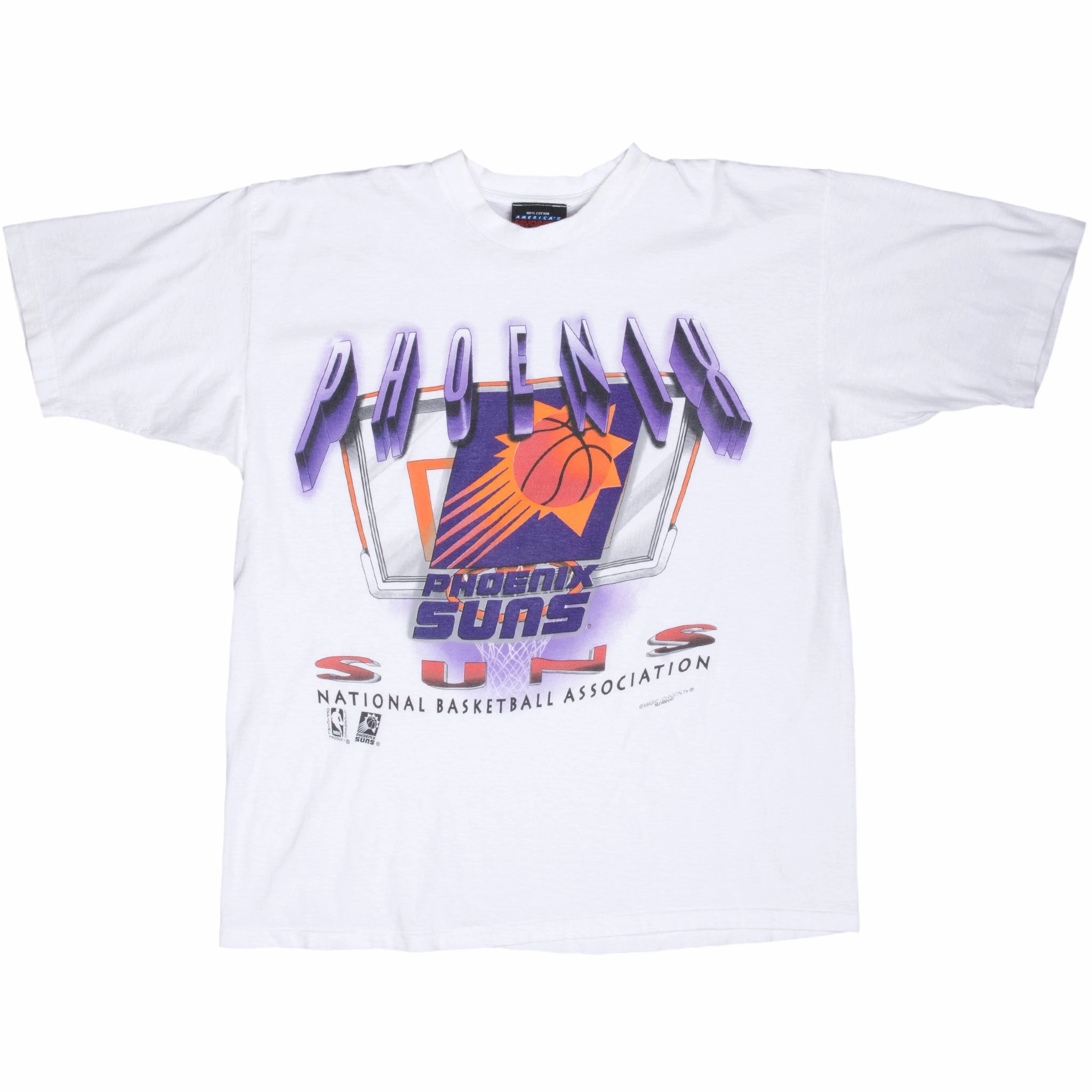VINTAGE NBA PHOENIX SUNS 1990S WHITE TEE SHIRT XL