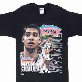 VINTAGE NBA SAN ANTONIO SPURS TIM DUNCAN 1990S TEE SHIRT MEDIUM MADE IN USA