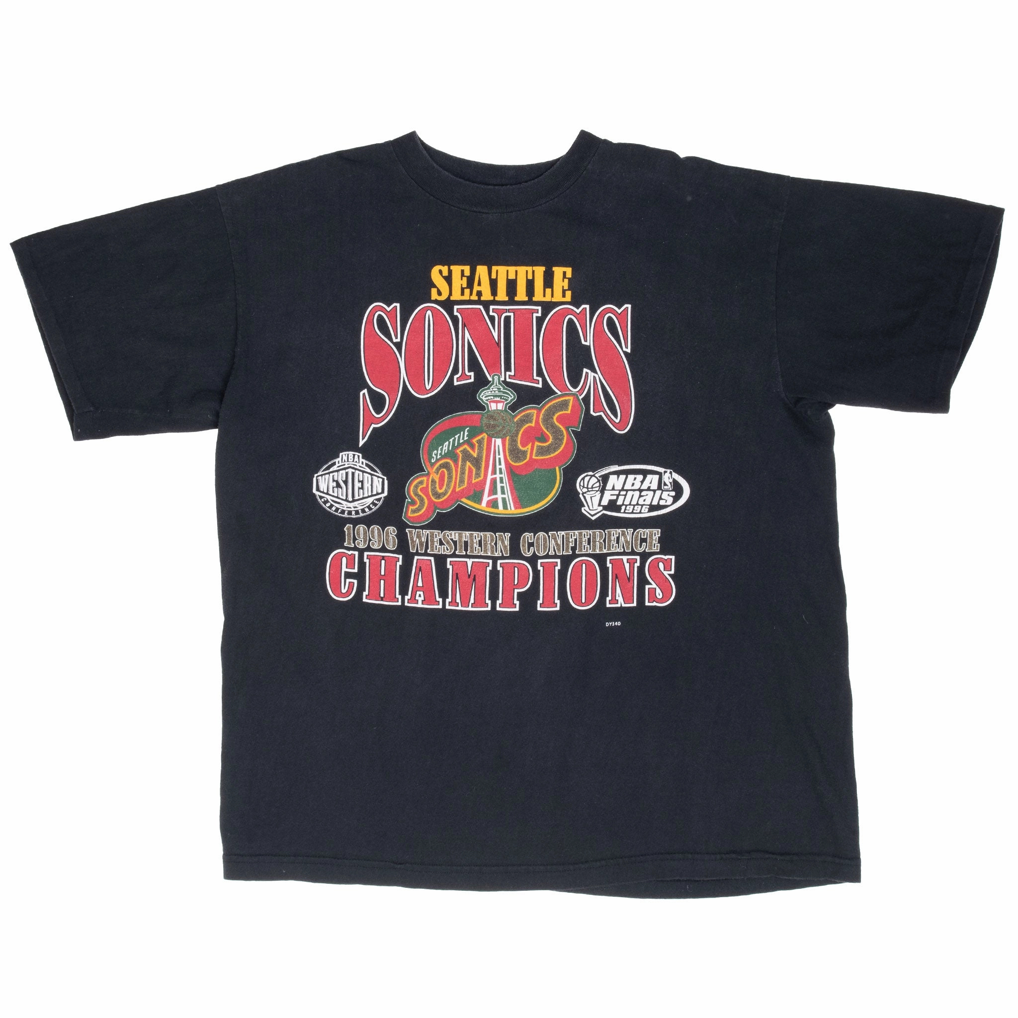 VINTAGE NBA SEATTLE SONICS WESTERN CHAMPIONS 1996 TEE SHIRT XL