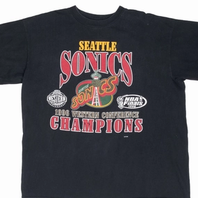 VINTAGE NBA SEATTLE SONICS WESTERN CHAMPIONS 1996 TEE SHIRT XL