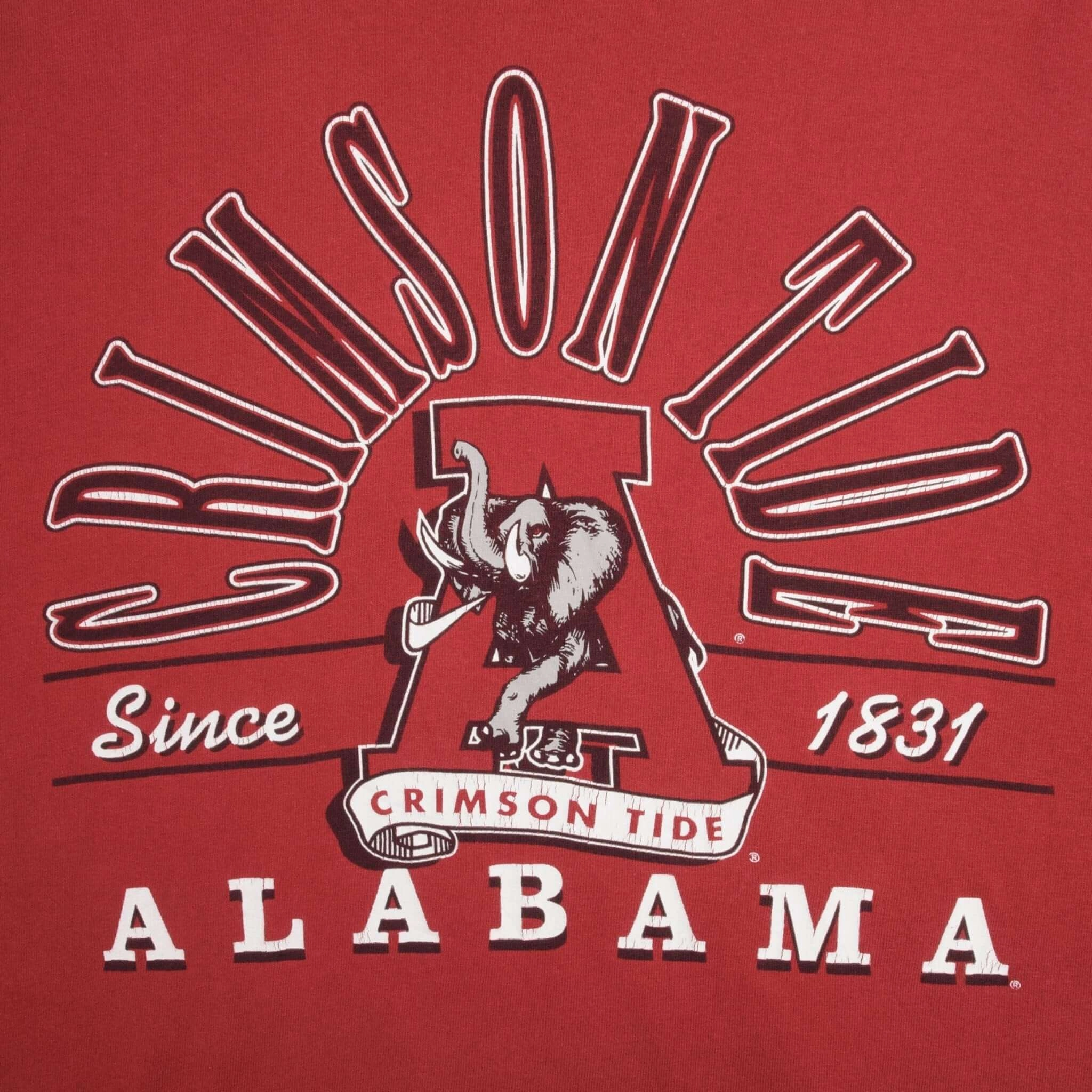 VINTAGE NCAA ALABAMA CRIMSON TIDE 1990S TEE SHIRT SIZE XL MADE IN USA