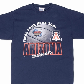 VINTAGE NCAA ARIZONA WILDCATS FINAL FOUR 2001 TEE SHIRT LARGE