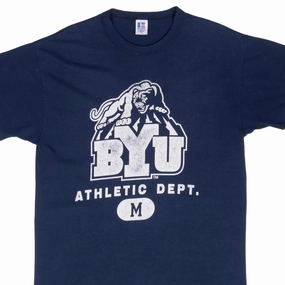 VINTAGE NCAA BYU COUGARS 1980S TEE SHIRT MEDIUM MADE IN USA