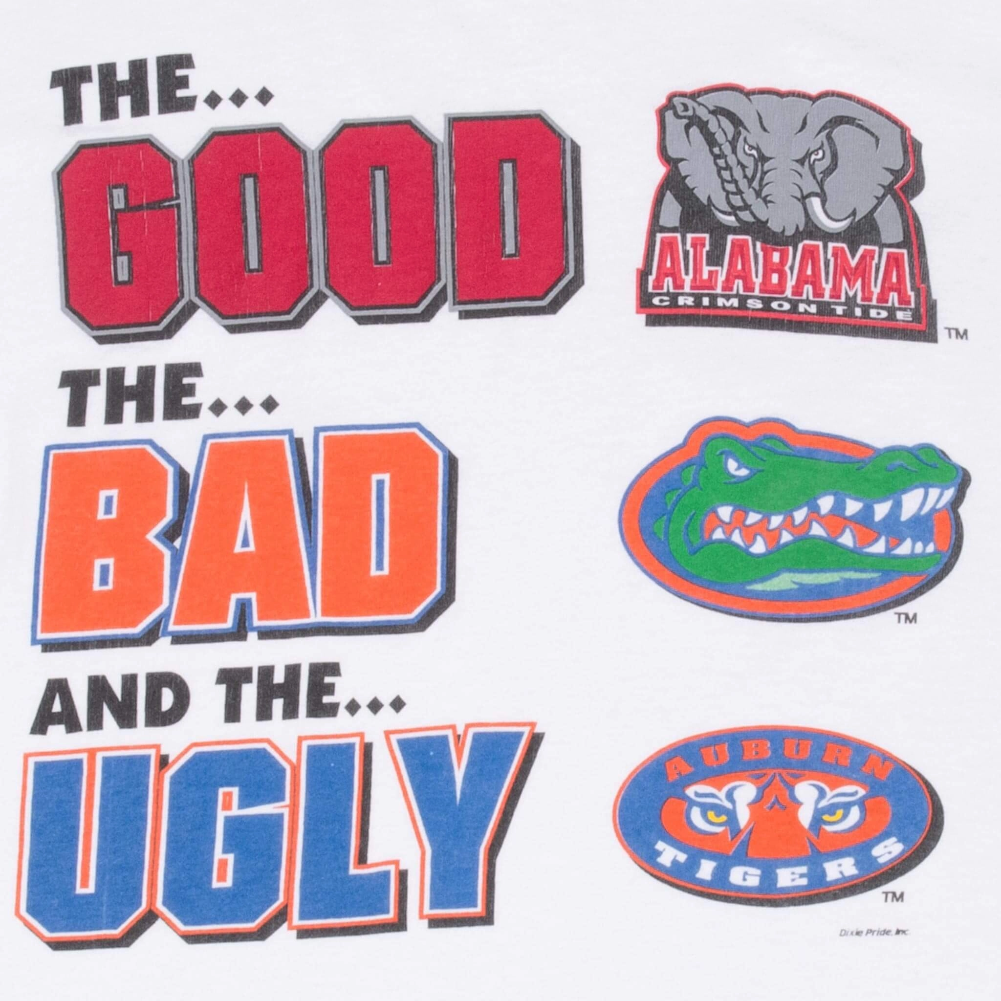 VINTAGE NCAA CRIMSON TIDE GATORS TIGERS 1990S TEE SHIRT SMALL
