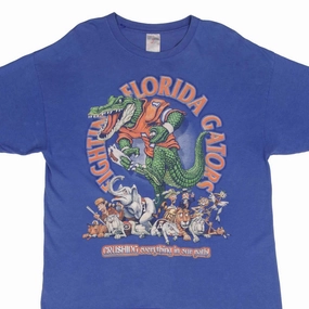 VINTAGE NCAA FLORIDA GATORS FIGHTING 1990S TEE SHIRT SIZE LARGE