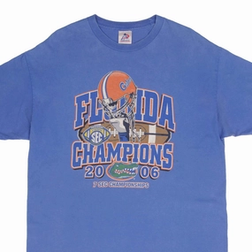 VINTAGE NCAA FLORIDA GATORS SEC CHAMPIONS 2006 TEE SHIRT SIZE XL