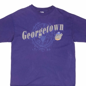 VINTAGE NCAA GEORGETOWN UNIVERSITY HOYAS TEE SHIRT 1990S SIZE LARGE MADE IN USA