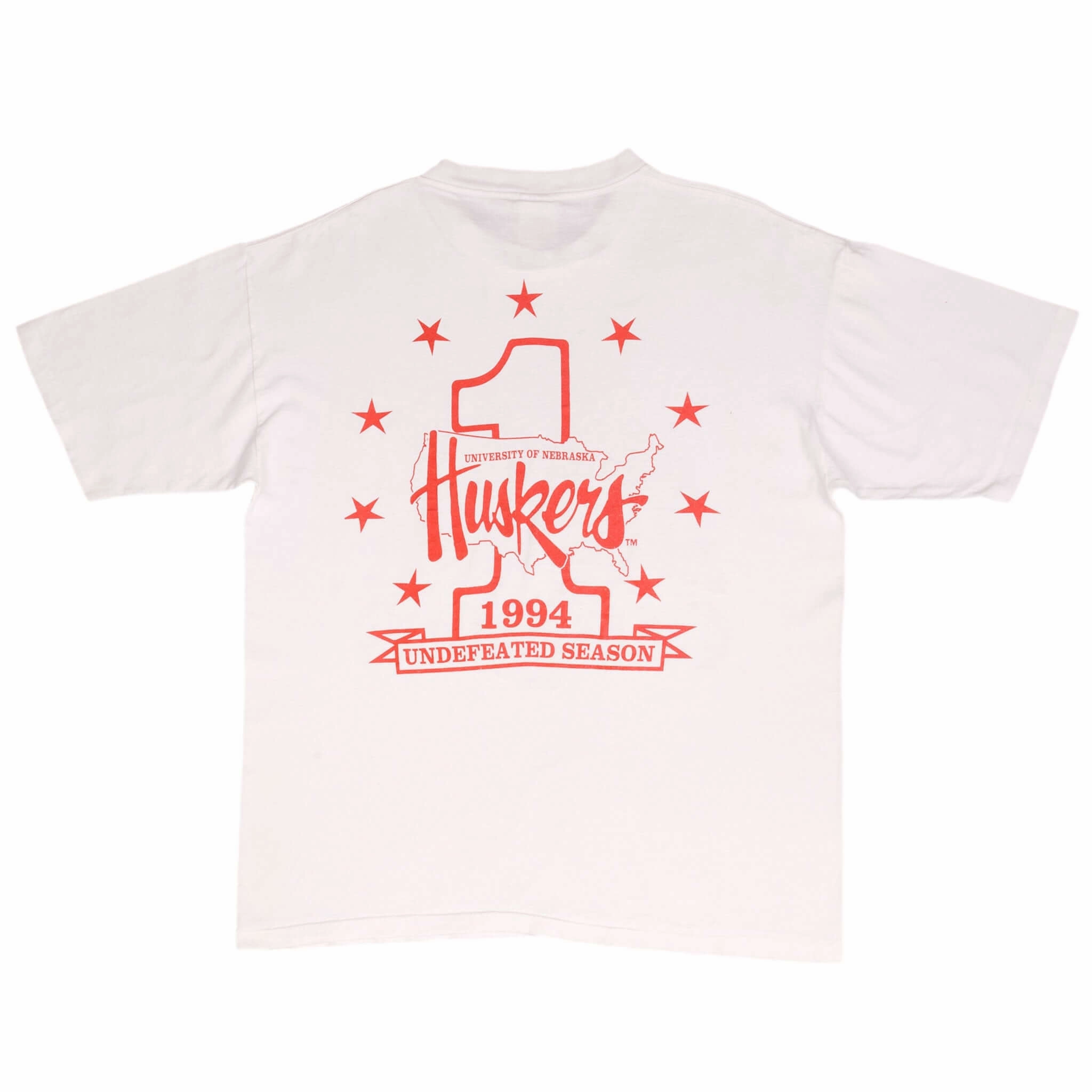 VINTAGE NCAA NEBRASKA HUSKERS CHAMPIONS 1994 TEE SHIRT SIZE LARGE MADE IN USA