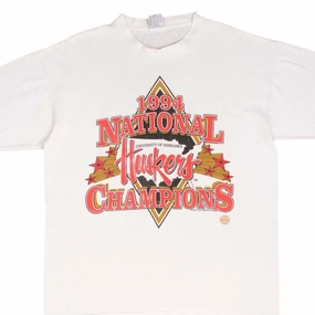 VINTAGE NCAA NEBRASKA HUSKERS CHAMPIONS 1994 TEE SHIRT SIZE LARGE MADE IN USA