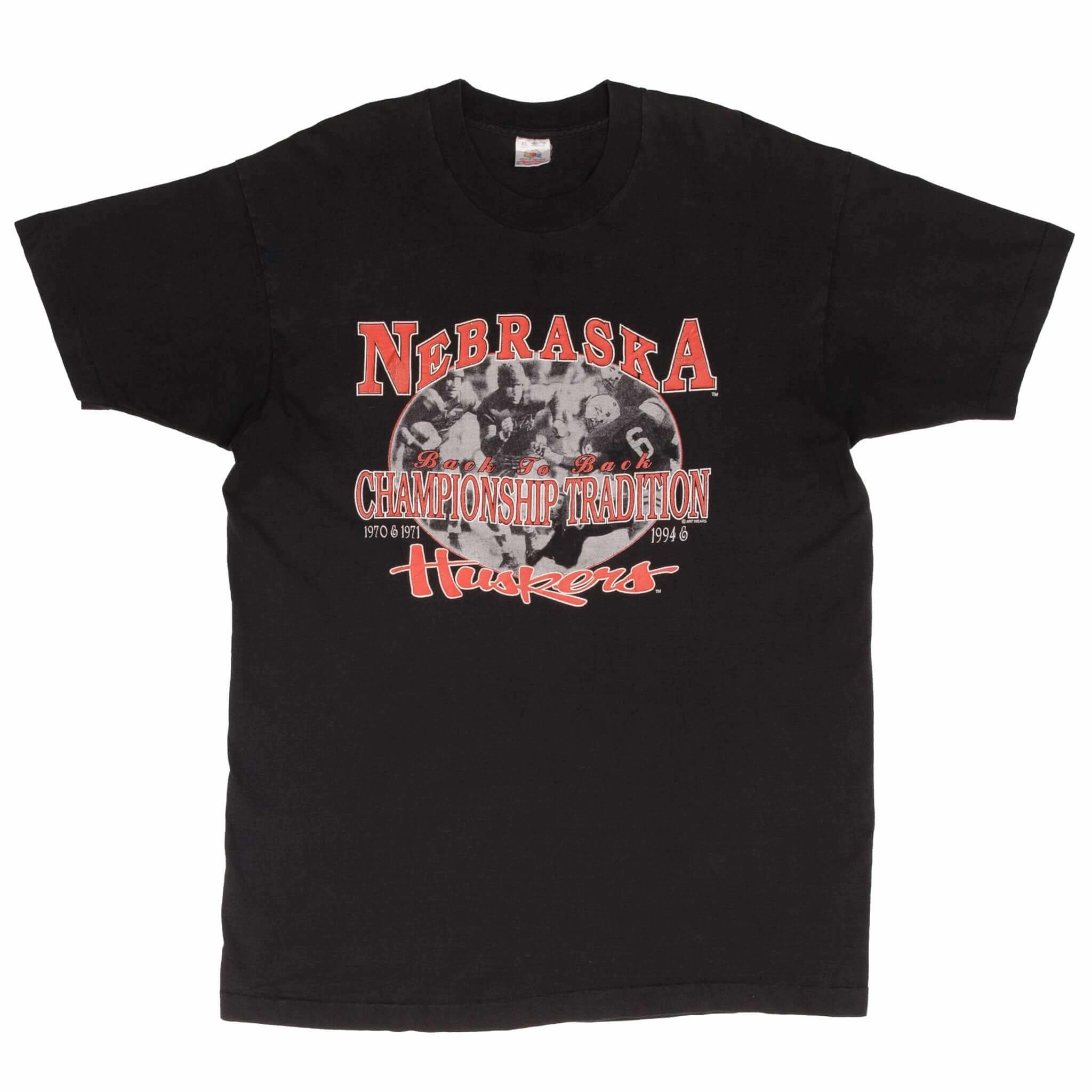 VINTAGE NCAA NEBRASKA HUSKERS CHAMPIONS 1994 TEE SHIRT SIZE XL MADE IN USA