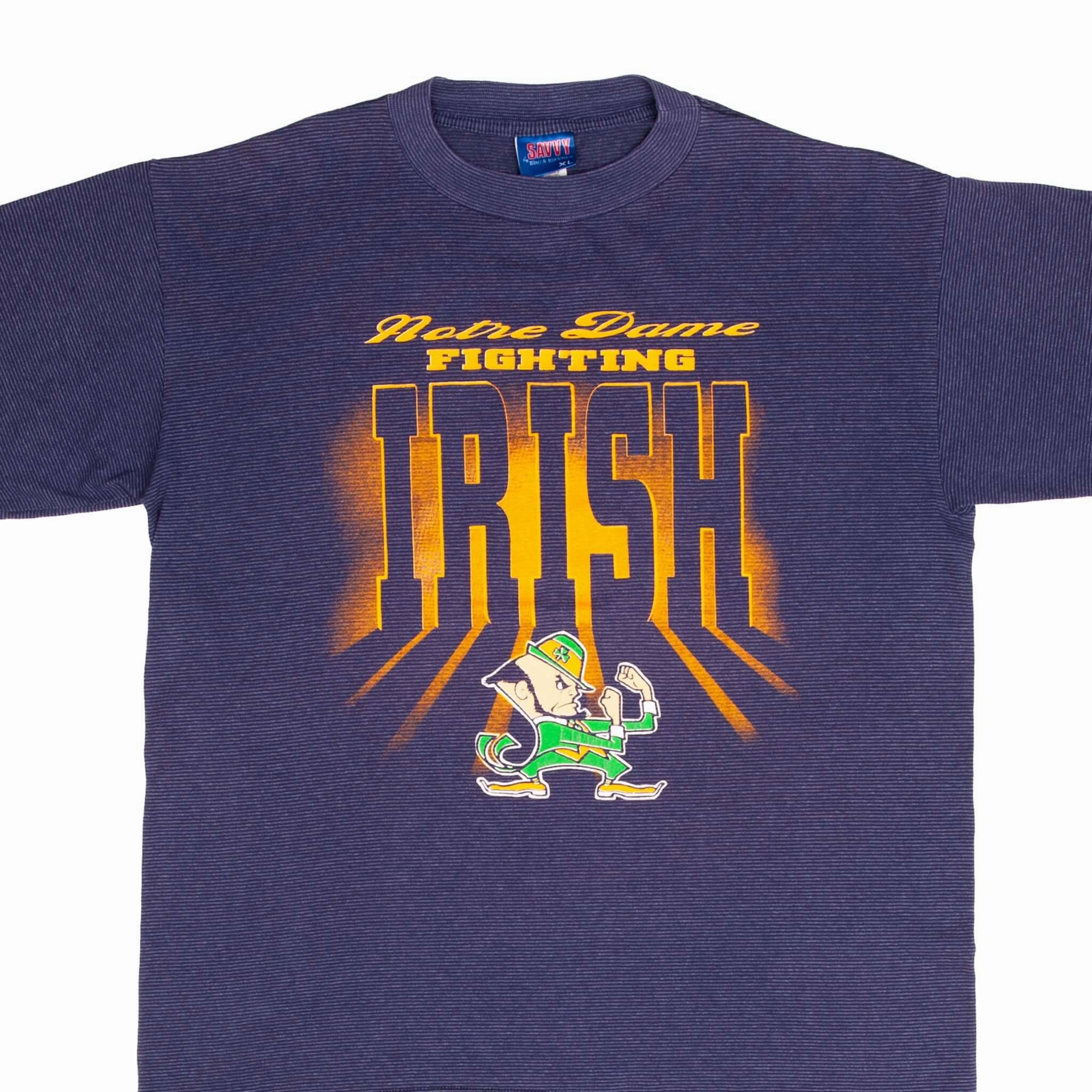 VINTAGE NCAA NOTRE DAME FIGHTING IRISH 1990S TEE SHIRT SIZE XL MADE IN USA