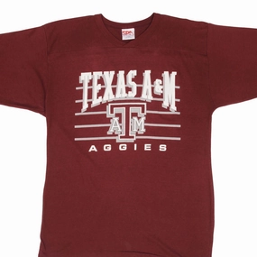 VINTAGE NCAA TEXAS A&M UNIVERSITY AGGIES TEE SHIRT 1990S SIZE LARGE MADE IN USA