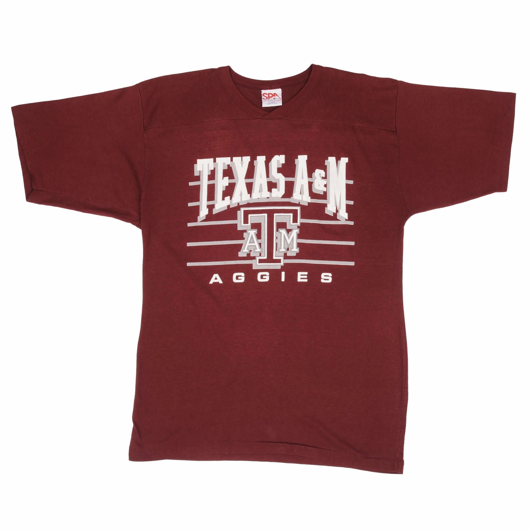 VINTAGE NCAA TEXAS A&M UNIVERSITY AGGIES TEE SHIRT 1990S SIZE LARGE MADE IN USA