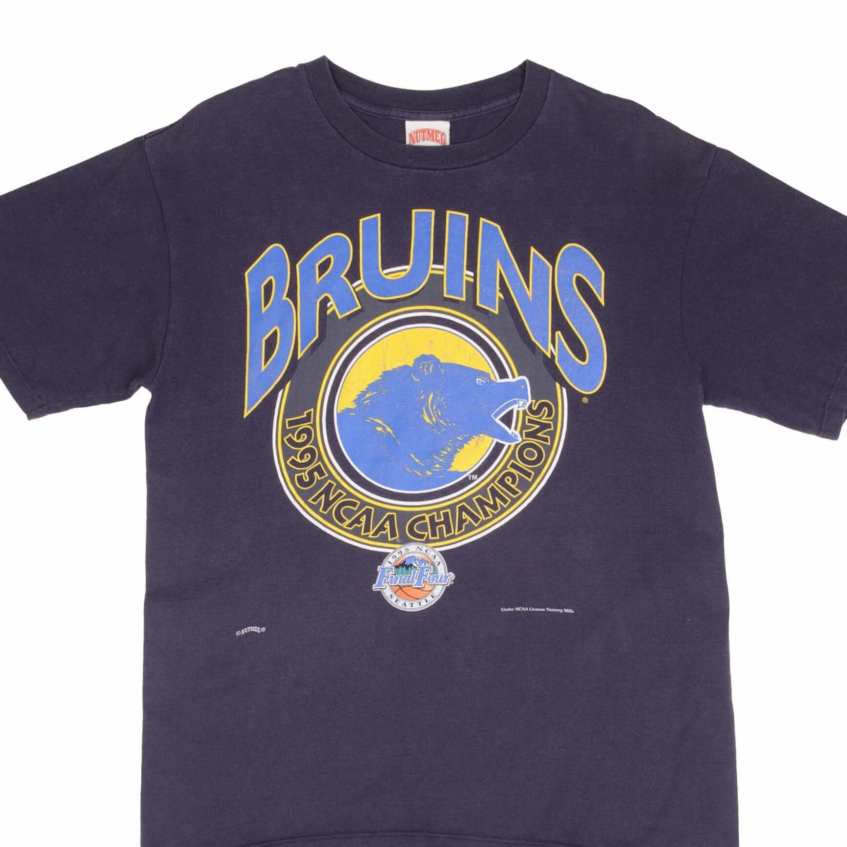 VINTAGE NCAA UCLA BRUINS BASKETBALL CHAMPIONS 1995 TEE SHIRT LARGE MADE IN USA