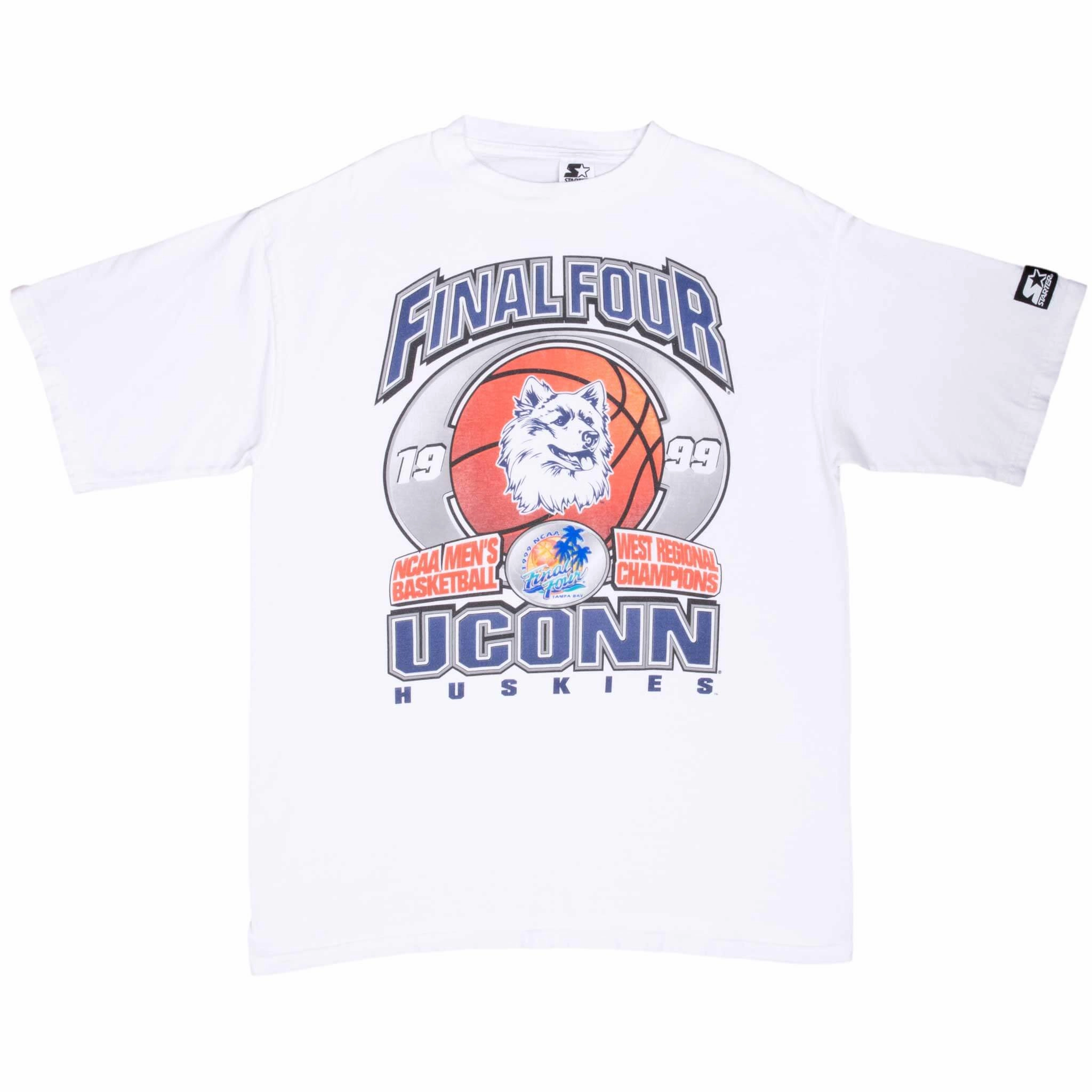VINTAGE NCAA UCONN HUSKIES FINAL FOUR 1999 TEE SHIRT LARGE