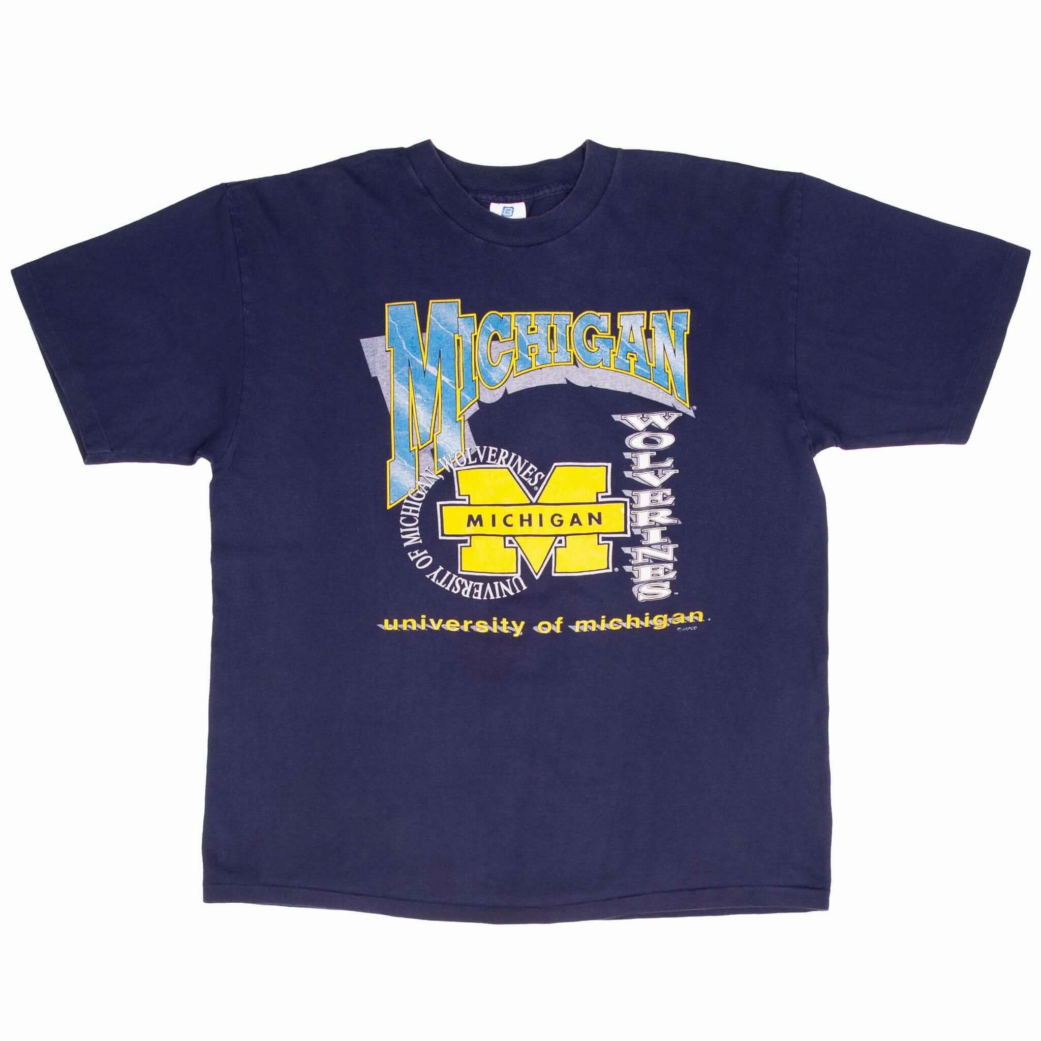 VINTAGE NCAA UNIVERSITY OF MICHIGAN WOLVERINES TEE SHIRT 1990S XL MADE IN USA