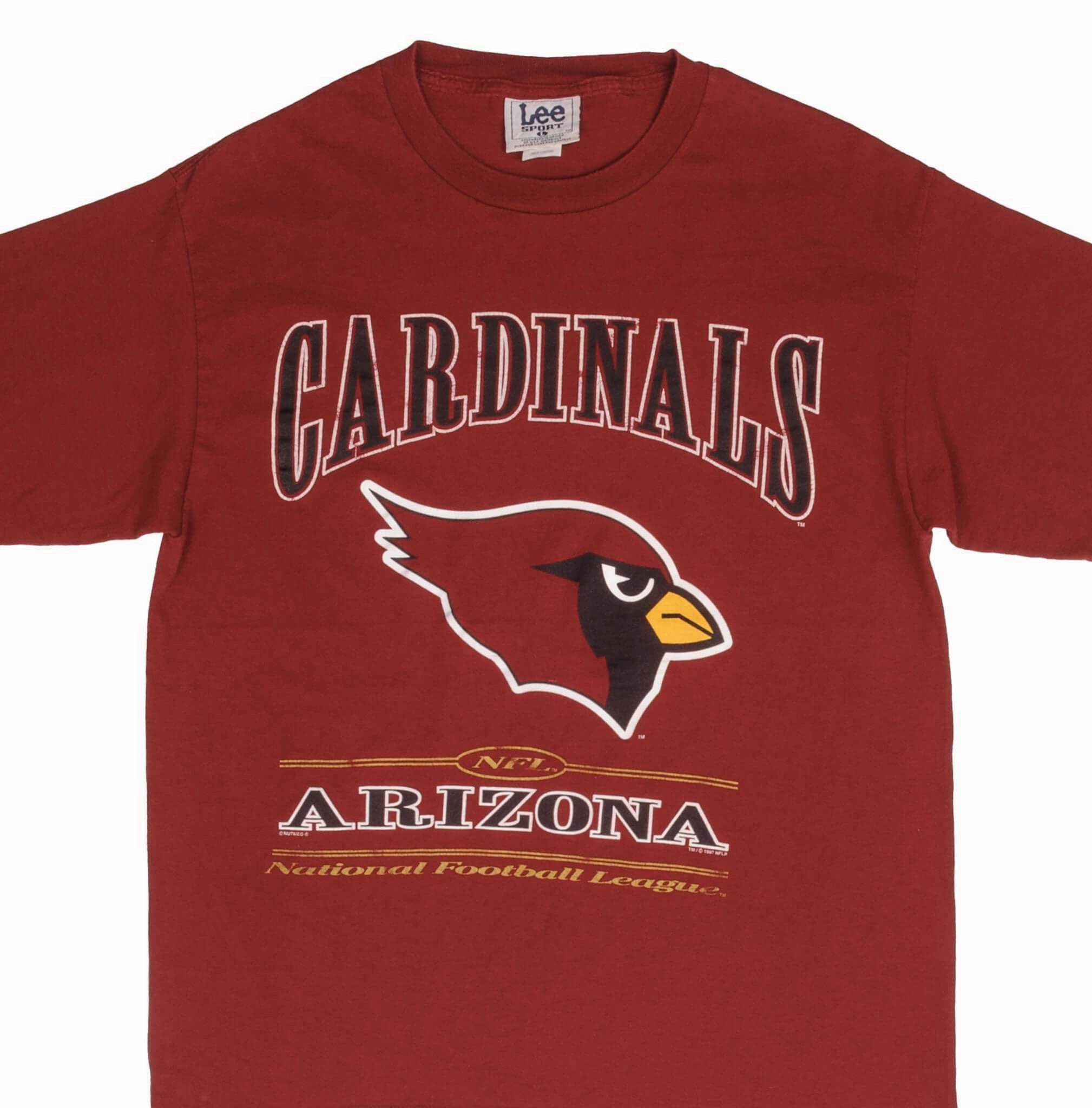 VINTAGE NFL ARIZONA CARDINALS 1997 RED TEE SHIRT SIZE LARGE