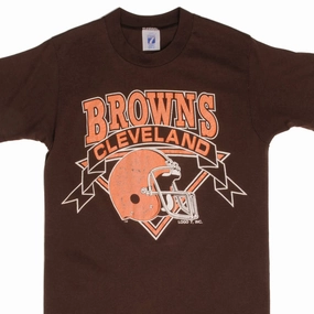 VINTAGE NFL BROWNS TEE SHIRT 1980S SIZE SMALL MADE IN USA