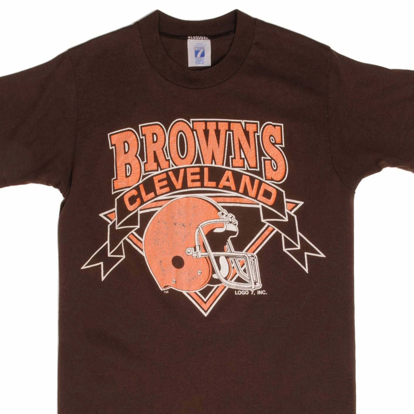 VINTAGE NFL BROWNS TEE SHIRT 1980S SIZE SMALL MADE IN USA