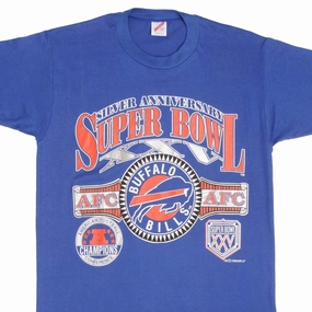 VINTAGE NFL BUFFALO BILLS SUPER BOWL XXV 1990 TEE SHIRT SIZE MEDIUM MADE IN USA