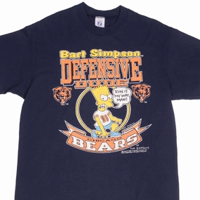 VINTAGE NFL CHICAGO BEARS BART SIMPSON 1990 TEE SHIRT SIZE XL MADE IN USA