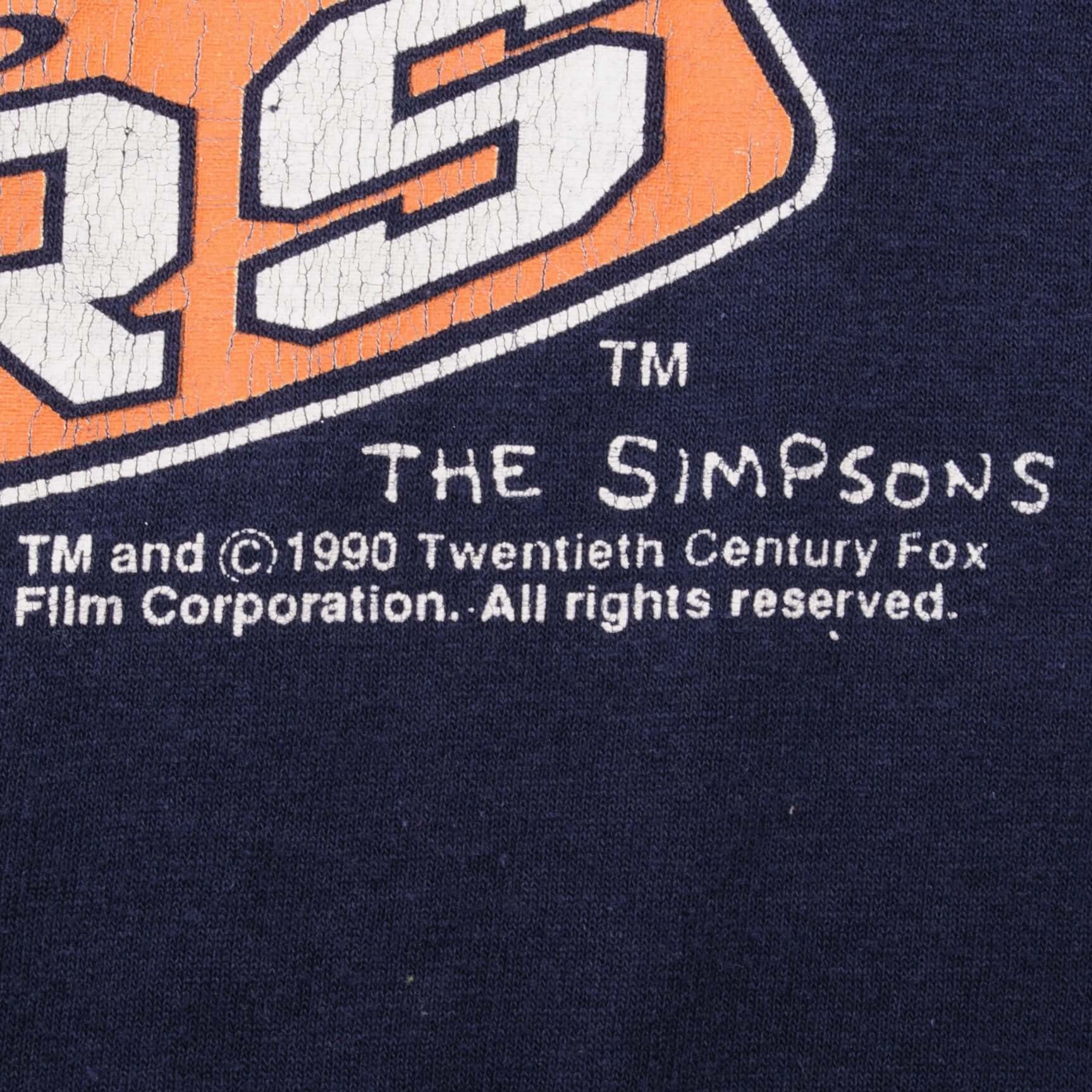 VINTAGE NFL CHICAGO BEARS BART SIMPSON 1990 TEE SHIRT SIZE XL MADE IN USA