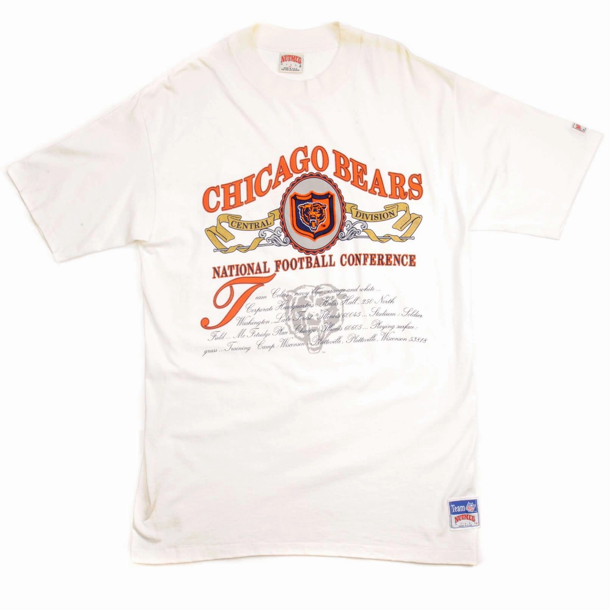 VINTAGE NFL CHICAGO BEARS TEE SHIRT SIZE LARGE MADE IN USA