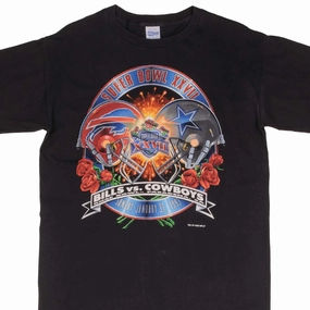 VINTAGE NFL COWBOYS VS BILLS SUPER BOWL XXVII 1993 TEE SHIRT LARGE MADE IN USA