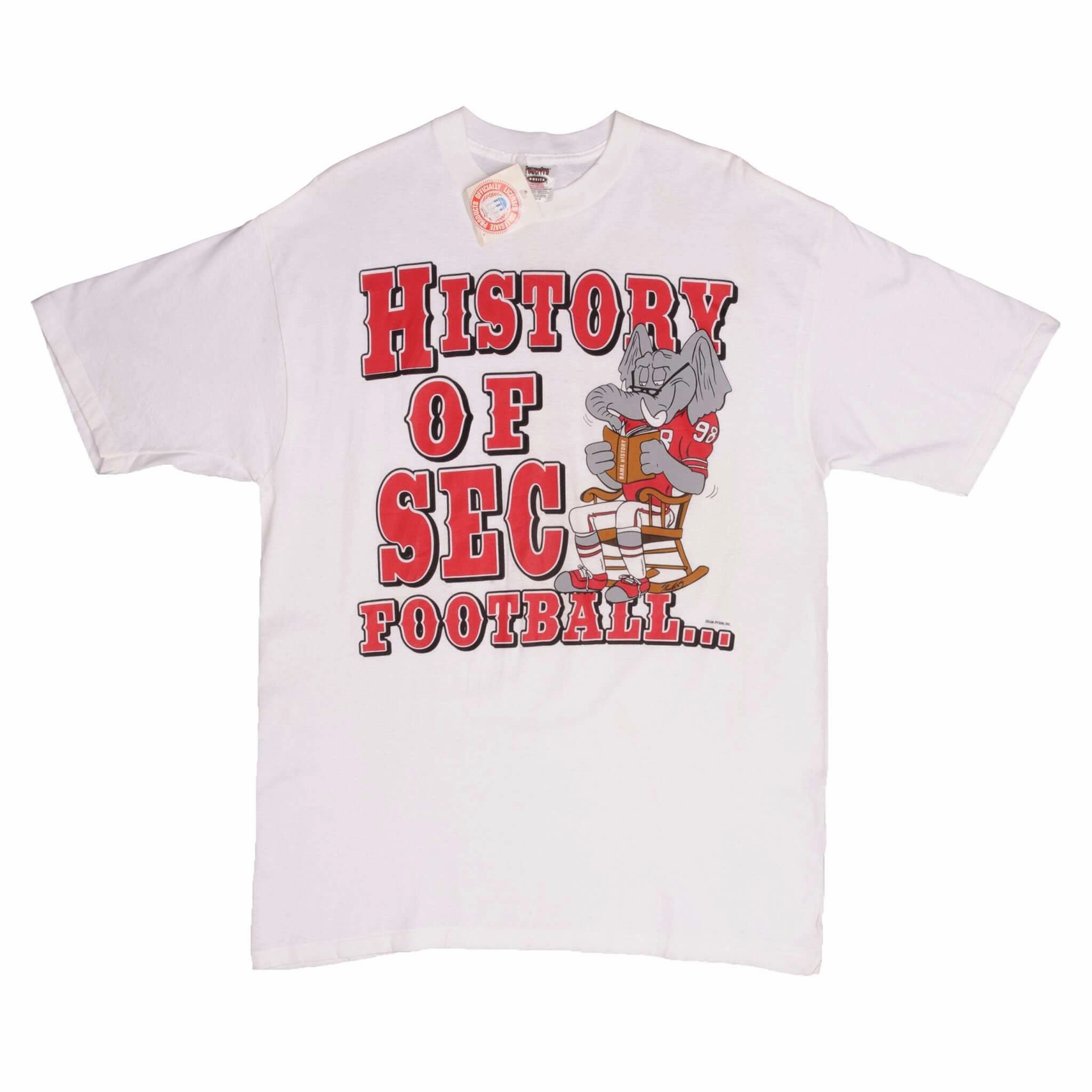 VINTAGE NFL CRIMSON TIDE ALABAMA TEE SHIRT SIZE LARGE DEADSTOCK 1990s