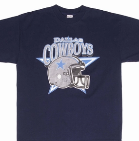 VINTAGE NFL DALLAS COWBOYS 1990S BLUE TEE SHIRT SIZE XL