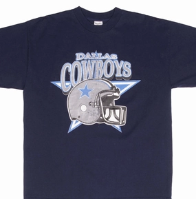 VINTAGE NFL DALLAS COWBOYS 1990S BLUE TEE SHIRT SIZE XL