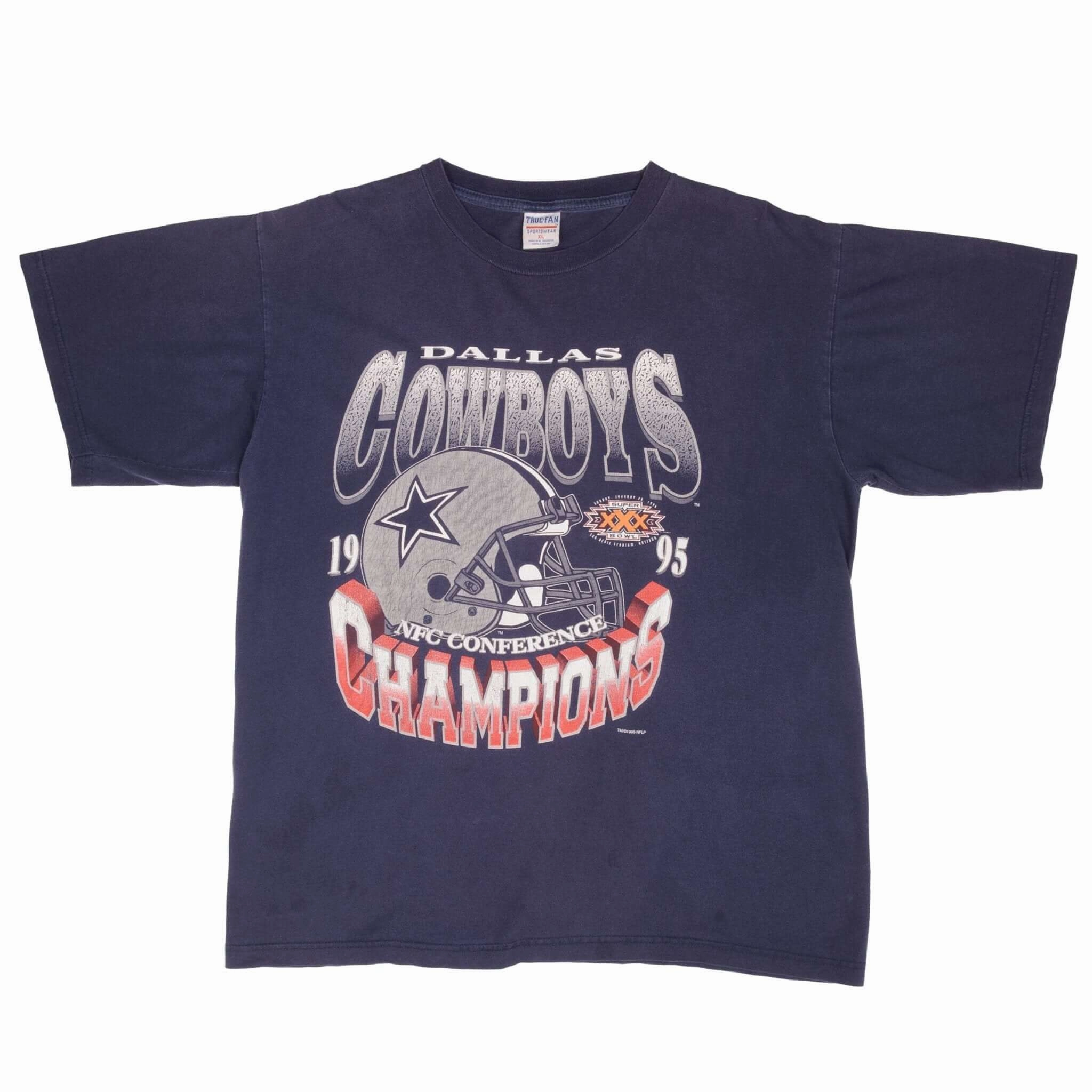 VINTAGE NFL DALLAS COWBOYS NFC CHAMPIONS 1995 TEE SHIRT SIZE XL
