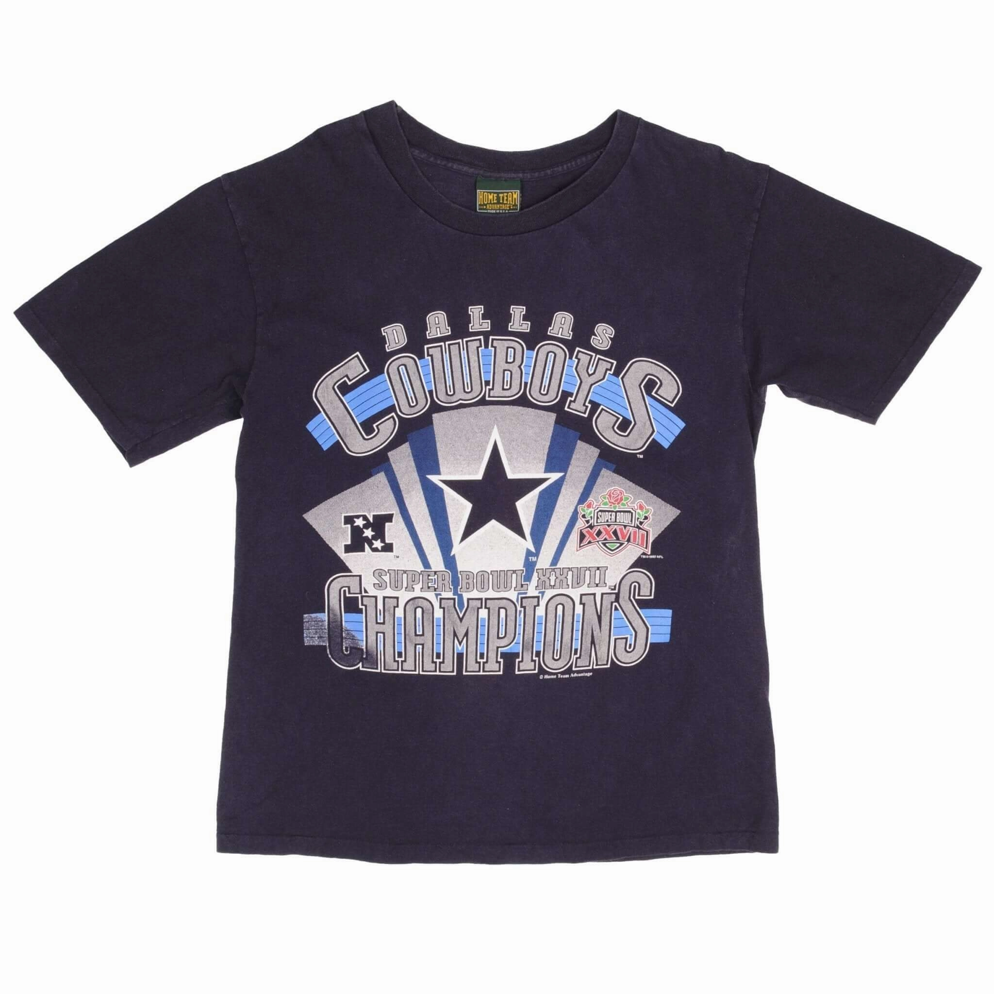 VINTAGE NFL DALLAS COWBOYS SUPER BOWL CHAMPIONS 1992 TEE SHIRT LARGE MADE IN USA