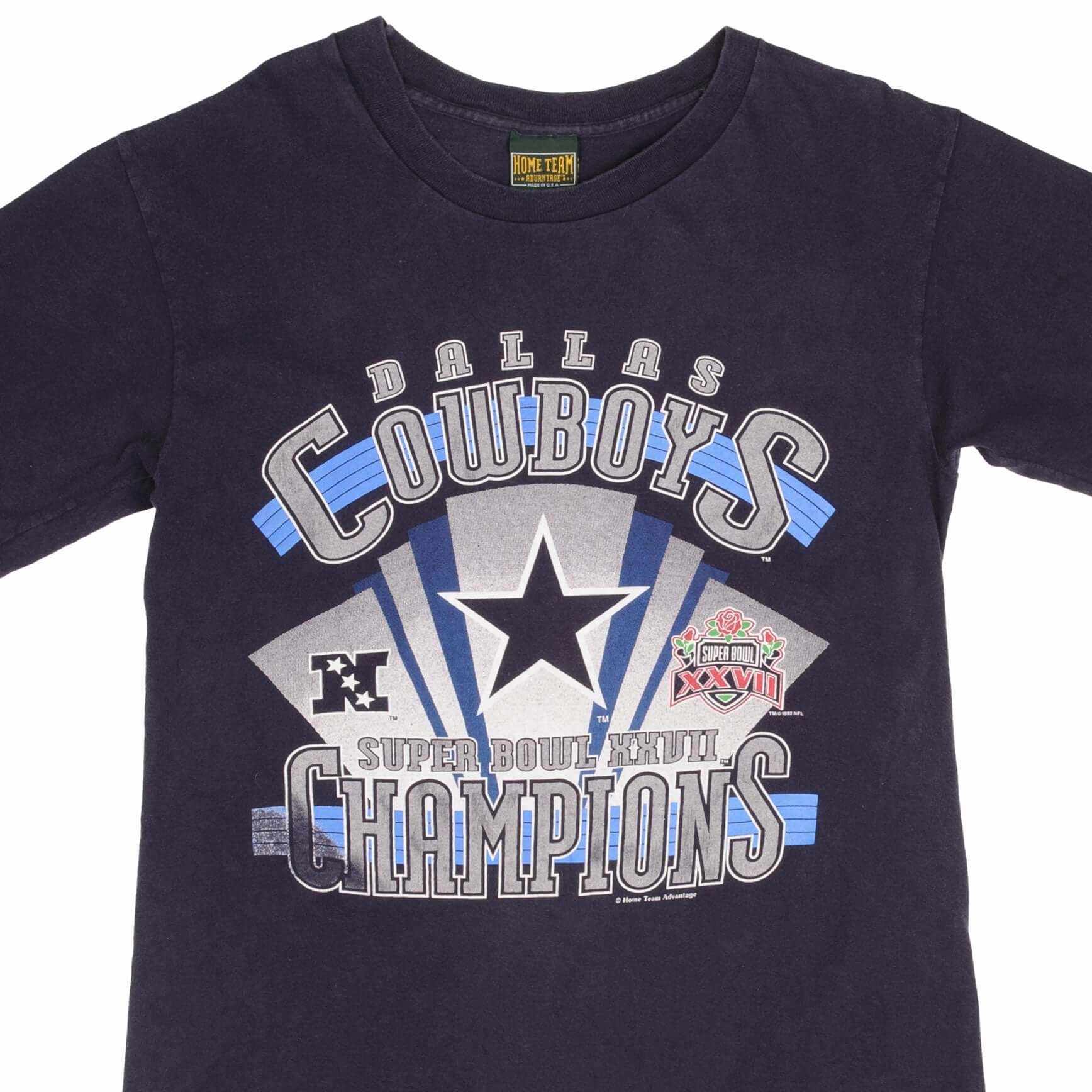 VINTAGE NFL DALLAS COWBOYS SUPER BOWL CHAMPIONS 1992 TEE SHIRT LARGE MADE IN USA