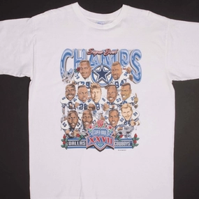 VINTAGE NFL DALLAS COWBOYS SUPER BOWL CHAMPIONS 1992 TEE SHIRT XL MADE USA