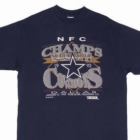 VINTAGE NFL DALLAS COWBOYS SUPER BOWL XXVII CHAMPS 1992 TEE SHIRT XL MADE IN USA