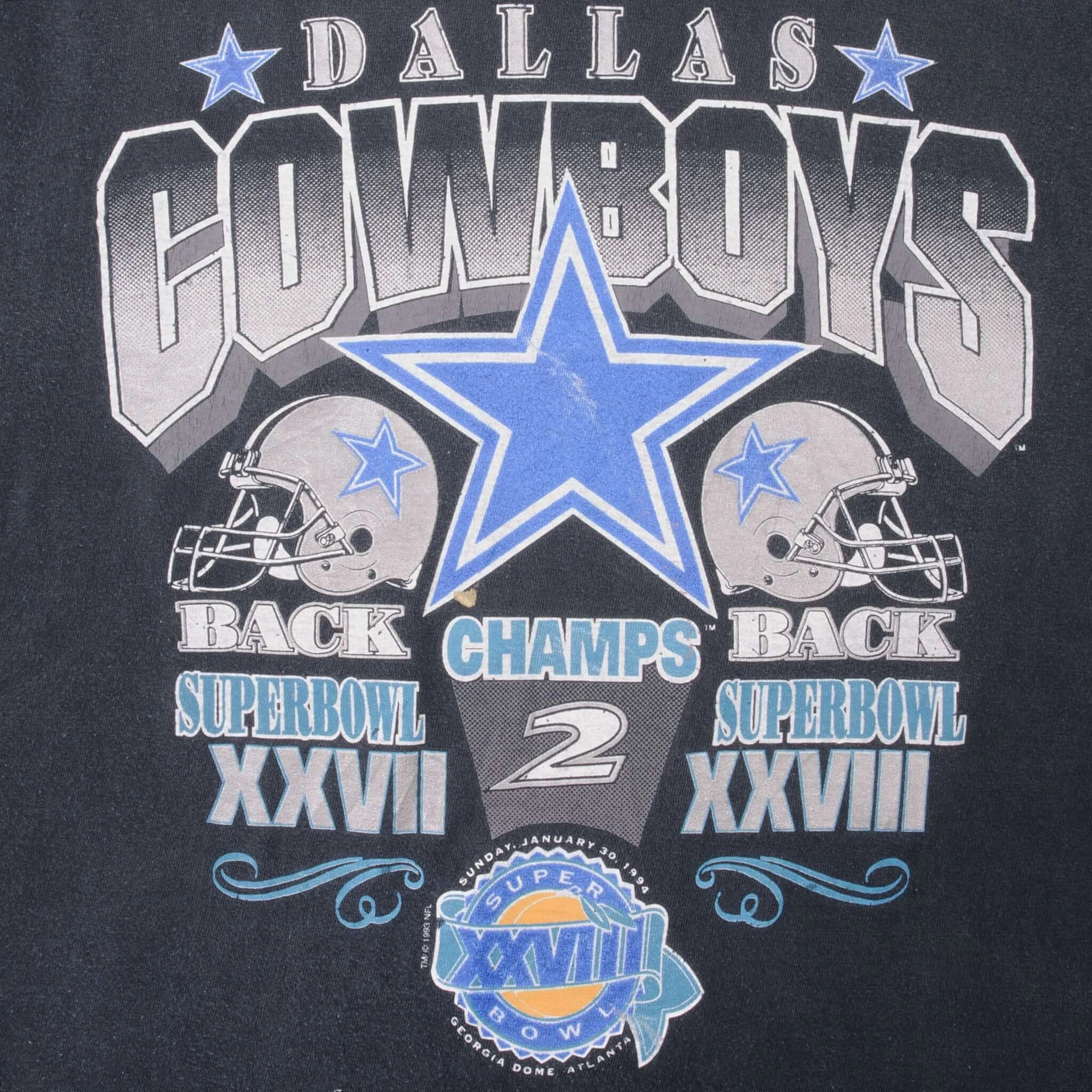 VINTAGE NFL DALLAS COWBOYS SUPERBOWL CHAMPS 1994 TEE SHIRT XL MADE IN USA