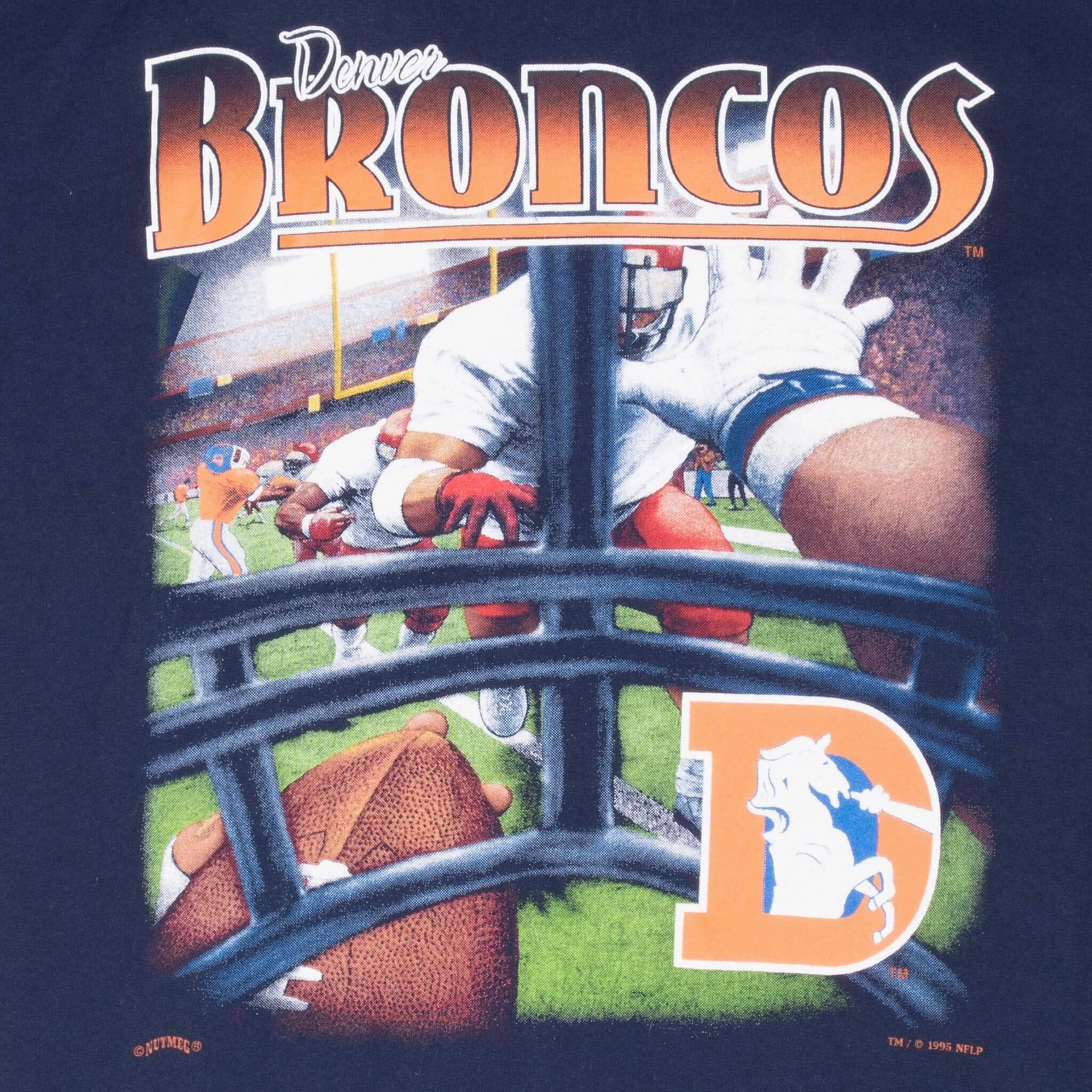 VINTAGE NFL DENVER BRONCOS 1995 TEE SHIRT LARGE