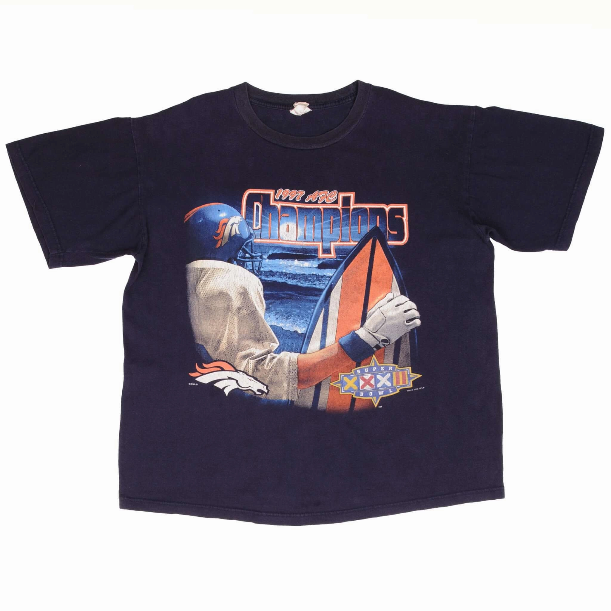 VINTAGE NFL DENVER BRONCOS AFC CHAMPIONS 1997 TEE SHIRT SIZE LARGE