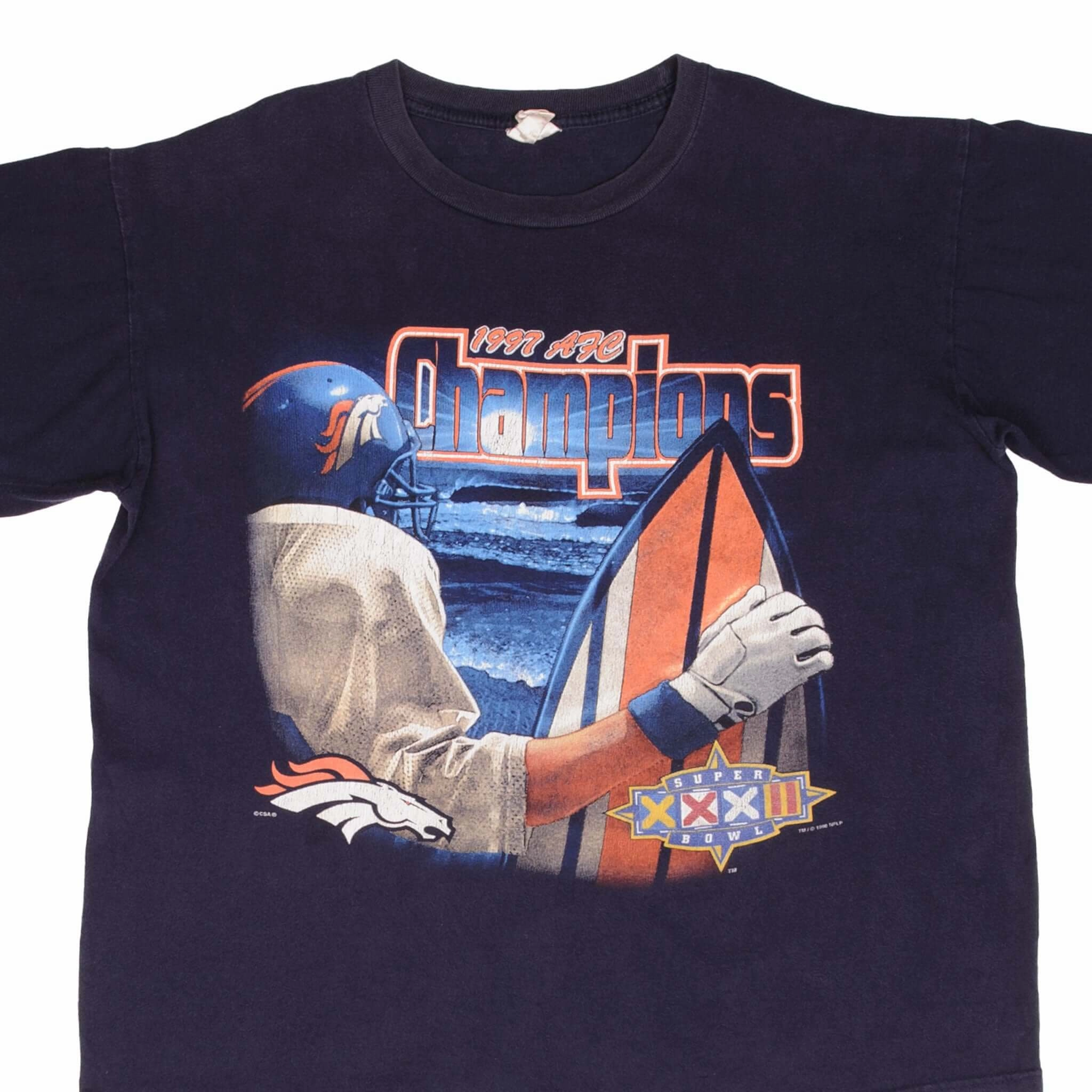 VINTAGE NFL DENVER BRONCOS AFC CHAMPIONS 1997 TEE SHIRT SIZE LARGE